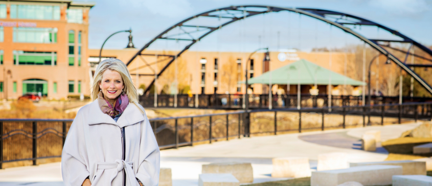 Photo of Mary F. Rufledt in downtown Eau Claire, WI.